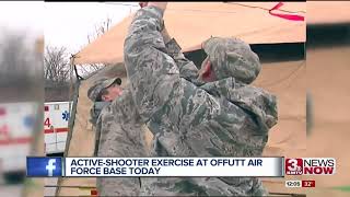 Offutt Air Force Base conducting active shooter exercise [upl. by Nwadahs225]