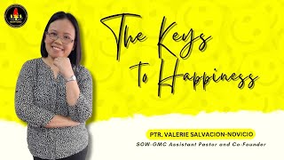 The Keys to Happiness  Life Counseling  Ptr Valerie SalvacionNovicio [upl. by Scharf]