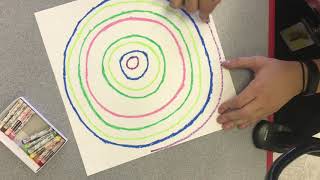 Concentric Circles Inspired by Kandinsky Part 1  Oil Pastel [upl. by Othella]