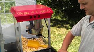 How to use 8oz Popcorn Machine kettle  Party Rentals  Home Theater  Movie FULL DEMO [upl. by Awuhsoj]