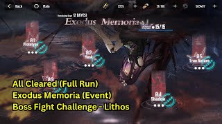 All Cleared Full Run  Exodus Memoria Event  Punishing Gray Raven [upl. by Prager43]