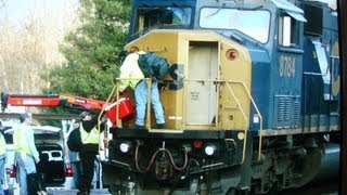 CSX Q400 Crew Change with 8 Engines Lots of AC6000s [upl. by Emelyne225]