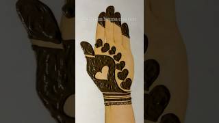 Easy Heart Shape Mehndi design mehandi mehndi henna easy youtubeshorts shortsfeed art shorts [upl. by Eulaliah]