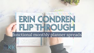 Erin Condren Functional Planner Flip Through How to Use a Monthly Planner to Organize and Simplify Y [upl. by Yarased358]