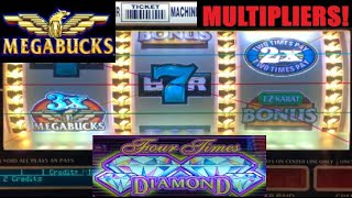 BOOM Big Wins on Megabucks Gold Forge Bonus  Four Times Diamond Slot Play Las Vegas Casino Slots [upl. by Nisbet]