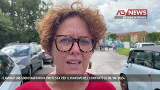 I LAVORATORI SOCIOSANITARI IN PROTESTA PER IL RINNOVO DEL CONTRATTO  09092024 [upl. by Hannej942]