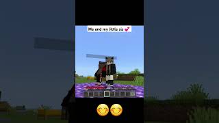 A day with my little sister 💕 🖤❤🥰Smarikazgaming minecraft gaming [upl. by Lear]