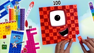 Recreando los NUMBERBLOCKS del 1 al 100  Video educativo con juguetes para niños [upl. by Marlon]