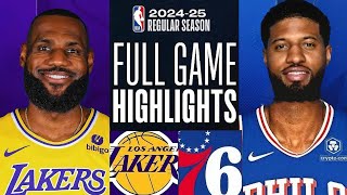 LAKERS VS SIXERS I FULL GAME HIGHLIGHTS NBA REGULAR SEASON 2024 October 30 2024 2K25 [upl. by Acquah]