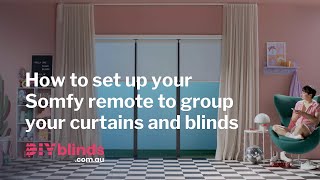 How to Set Up Somfy Remote to Group your Curtains and Blinds [upl. by Stanzel734]