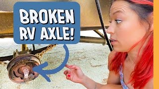 HOW TO REPLACE BROKEN RV AXLE  CRACKED RV FRAME REPAIR TRAVEL TRAILER  FULLTIME RV LIFE [upl. by Prober]