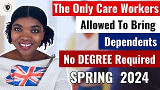 No qualifications Move to the UK as a CARE WORKER with your dependents even after Spring 2024 [upl. by Lled]