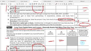 Chapter 11 Part 3  Tax Forms for Capital Gains amp Losses [upl. by Eadrahs]