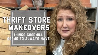 THRIFT STORE MAKEOVER  TRASH TO TREASURE  THRIFTING HOME DECOR  UPCYCLING GOODWILL REGULAR ITEMS [upl. by Indnahc]