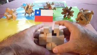 Wooden Puzzle Solution rompecabeza madera quotCubo de 3 crucesquot [upl. by Eittol]