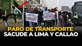 Paro de transportistas en LIMA genera incidentes y desorden en las calles  El Comercio [upl. by Stephenson945]