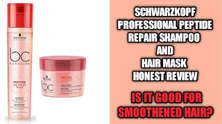 Schwarzkopf professional BC bonacure peptide repair rescue shampoo and hair mask review [upl. by Booker]