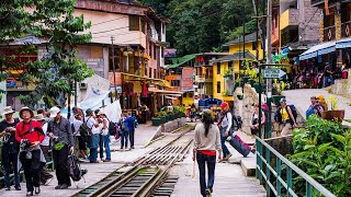 4K HDR Machu Picchu Pueblo Aguas Calientes Walking Tour 🇵🇪 PERU Trip city tour travel vlog [upl. by Denton]