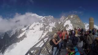 Courmayeur  Funivia SkyWay  Punta Helbronner Monte Bianco  10 luglio 2016 [upl. by Franni929]