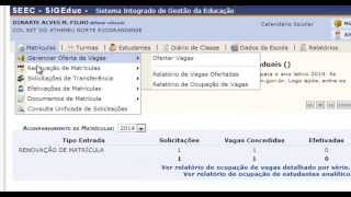 SIGEduc  Vídeo Tutorial  Renovação de Matrículas [upl. by Niall]