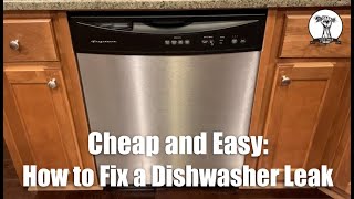 Easy Fix Dishwasher Leak  How to Fix a Leaking Dishwasher [upl. by Ardnwahsal]