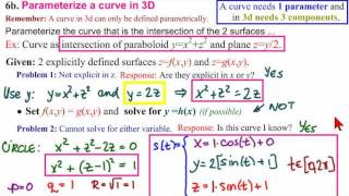 Parameterize a Curve in 3D  Example 2 [upl. by Udall]