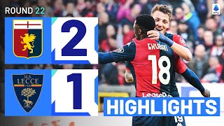 GENOALECCE 21  HIGHLIGHTS  Genoa strikers shine in heroic comeback  Serie A 202324 [upl. by Ruthann]