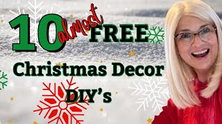 10 Almost FREE DIY Christmas Decor DIY Ideas Using Common Items from Around Your Home and Yard [upl. by Amye]