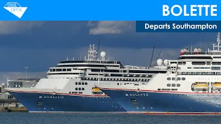 Bolette departs Southampton 17042024 [upl. by Malik]