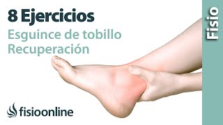 8 ejercicios para RECUPERARTE de un ESGUINCE de TOBILLO [upl. by Nwahsit]