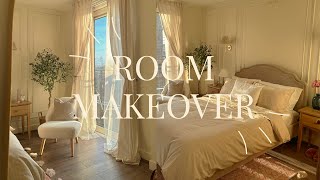 ULTIMATE ROOM MAKEOVER  FrenchInspired Cozy amp Pinterest Aesthetic [upl. by Arehc65]