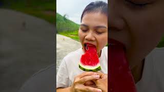 This watermelon ice cream is so good Have you ever tried this watermelon ice creaand candy thanks [upl. by Treb]