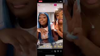 IVD IVORIAN DOLL amp BR3NYA TWERKING TO TRENDY ON IG LIVE 😂😂😍🤩 ivoriandoll br3nya [upl. by Kirch]