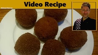 Bitterballen Recipe  Fried Meatballs Dutch Style [upl. by Ehrlich]