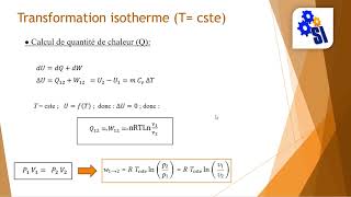 Transformation isotherme T cste [upl. by Ferrell]