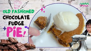 Old Fashioned Chocolate Fudge Pie  Recipe Vault [upl. by Nnek]