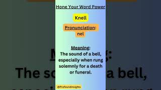 Knell shorts trending new word hone your word power [upl. by Barber]