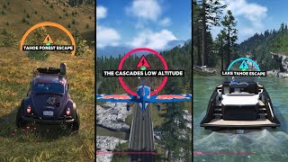 The Crew 2 April Fools Opening Summit Skills  Tahoe Forest Escape Lake Tahoe Escape Cascades [upl. by Ivo244]