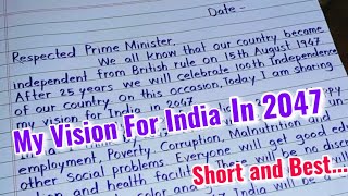 My Vision For India In 2047 Postcard Writing In English  Sunil Satpute Sir [upl. by Nniw]