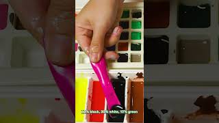 Color Mixing Adventure Black White and Green colormixingmagic colorfulmixing asmr [upl. by Fryd350]