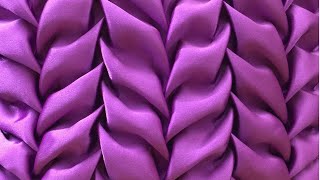 How to sew the leaf pattern  Canadian smocking tutorial [upl. by Vokay227]