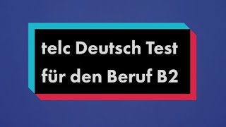 B2 telc Deutsch Test für den Beruf B2  neue Prüfung sprechen Teil 1 DTB B2 Thema Dienstleistungen [upl. by Neelrihs81]