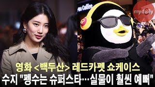 백두산 수지Suzy quot펭수PENGSOO는 슈퍼스타…실물이 훨씬 예뻐quot MD동영상 [upl. by Auohs]