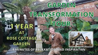 Garden Transformation Tour  A Year at Rose Cottage Garden [upl. by Lyn463]