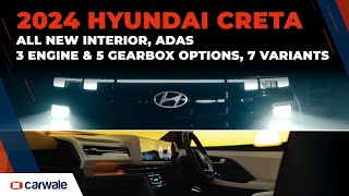 Hyundai Creta Facelift 2024 Colors Variants Features Revealed  Launching in January [upl. by Ashlan327]