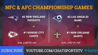 NFL Playoff Bracket NFC amp AFC Championship Schedule Chiefs vs Patriots Saints vs Rams Preview [upl. by Adaline]