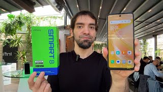 Handson cu Infinix SMART 8 la lansarea în România Telefon la 449 lei cu ecran de 66 inch [upl. by Annoyek]