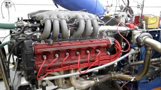 Twin Turbo Ferrari Testarossa on Engine Dyno [upl. by Inele]