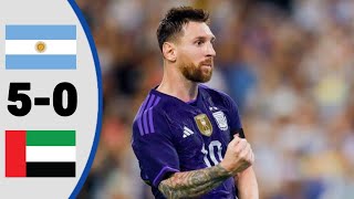 Argentina vs UAE 50  Extended Highlight and goals 2022 [upl. by Anayet]