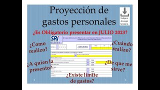 Formulario de Gastos Personales SRI años 2023 2024 y Plantilla para calcular Impuesto a la Renta [upl. by Law]